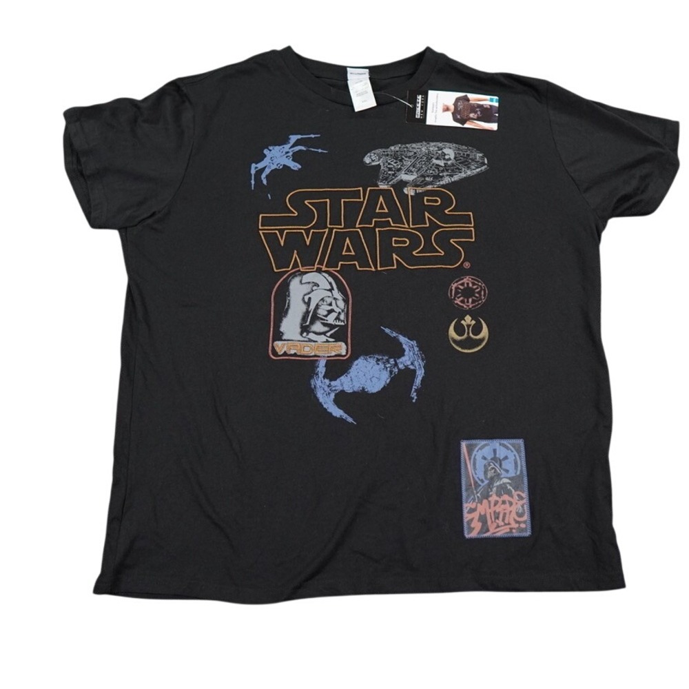 Freeze New York Star Wars Graphic Tee Men XXL Black Embroidered Darth Vader Logo